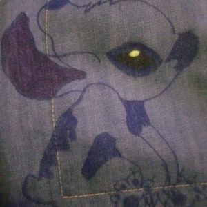 Hand made stitch design jeans